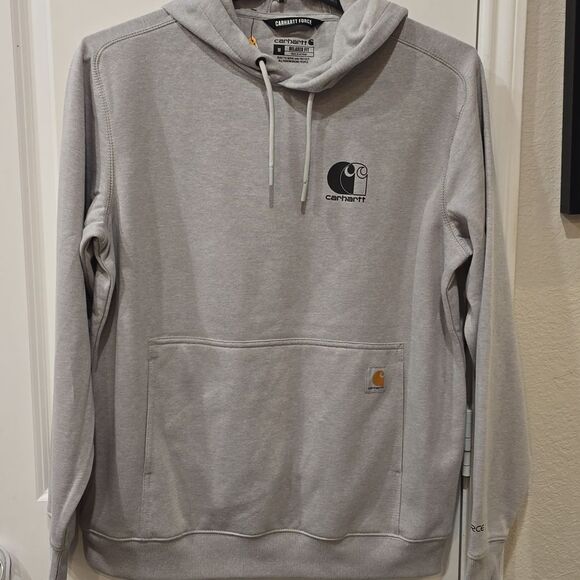 Carhartt Force Relaxed Fit Lightweight Logo Graphic Pullover Hoodie - Picture 4 of 5
